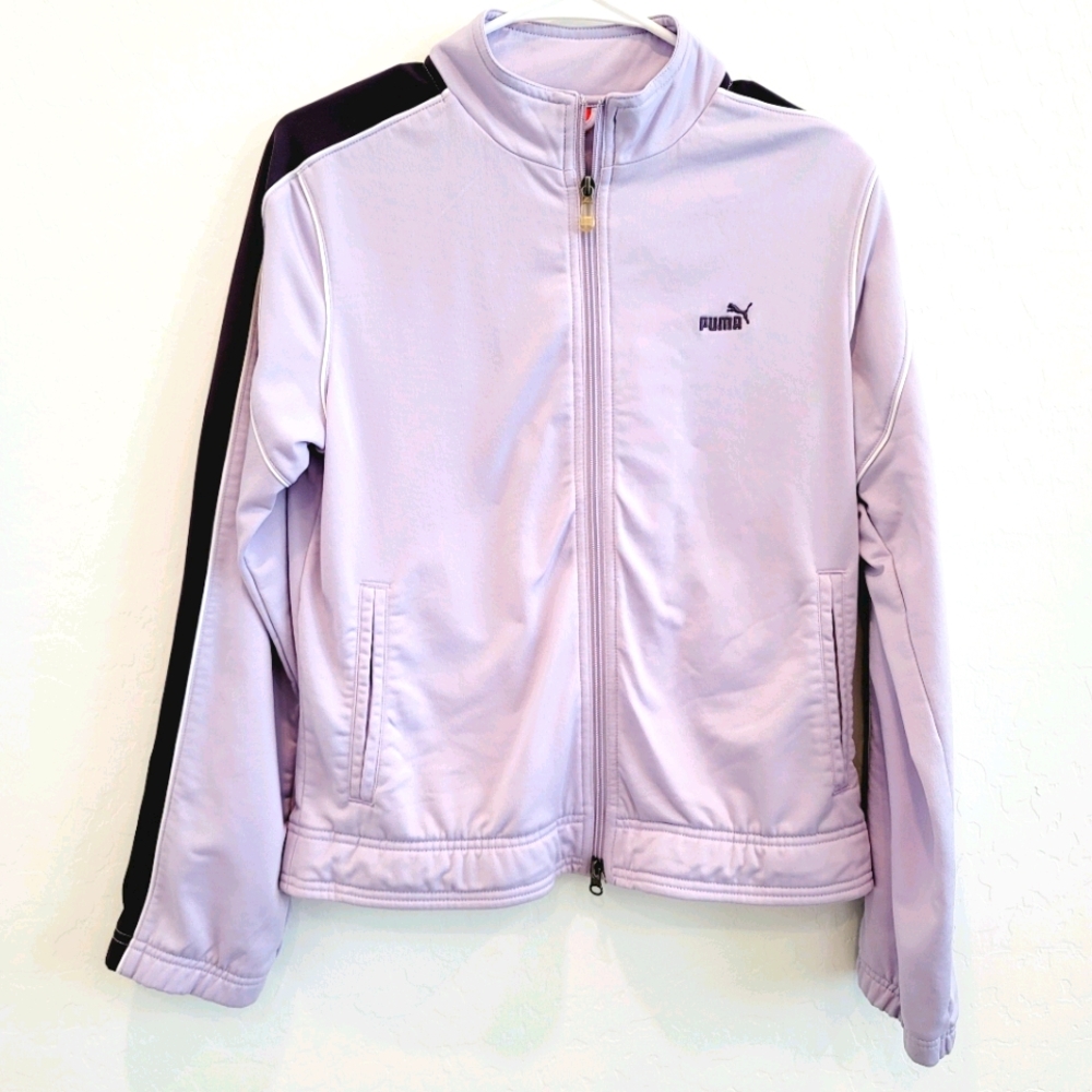 💕 Puma Zip Up Classic Jacket Pastel Purple Medium - Picture 1 of 14
